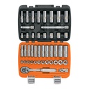 Juego de 44 herramientas cuadro 3/8' std y mm para mecánico JD-3/8X45MP