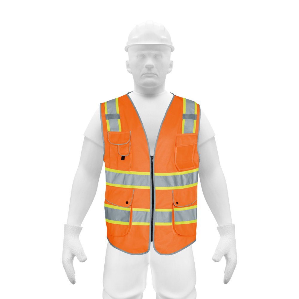 Chaleco de seguridad de alta visibilidad, naranja, G, EXPERT CHS-900N-L