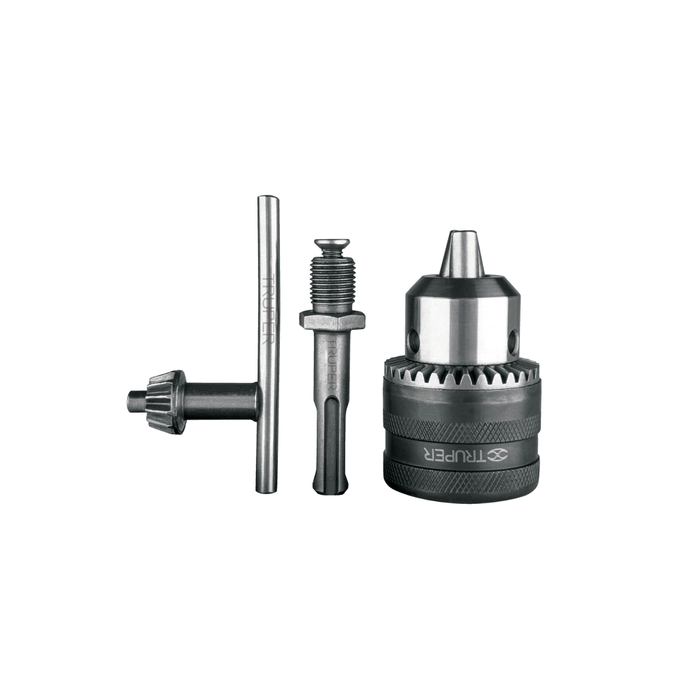 Broquero 1/2' con llave y adaptador SDS Plus, TRUPER BRO-1/2S