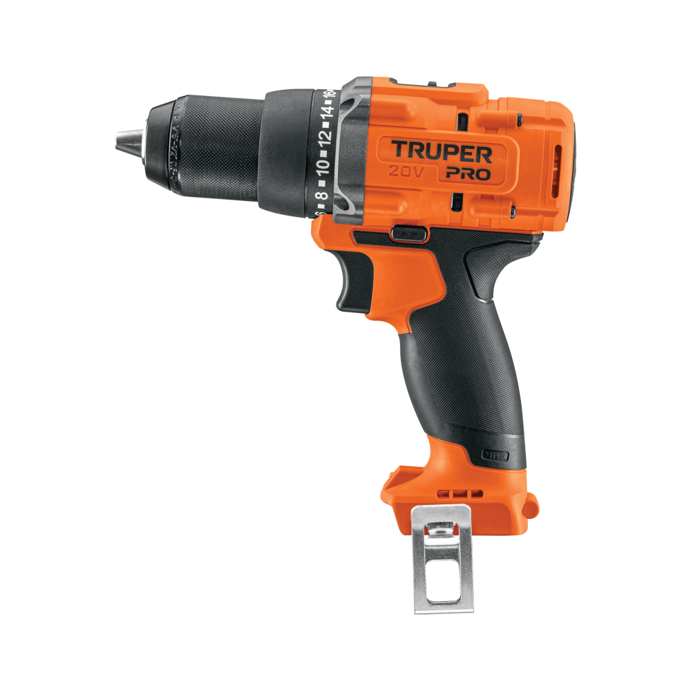 Taladro/destornillador 1/2', 20V, sin accesorios, TRUPER PRO TALI-20AS