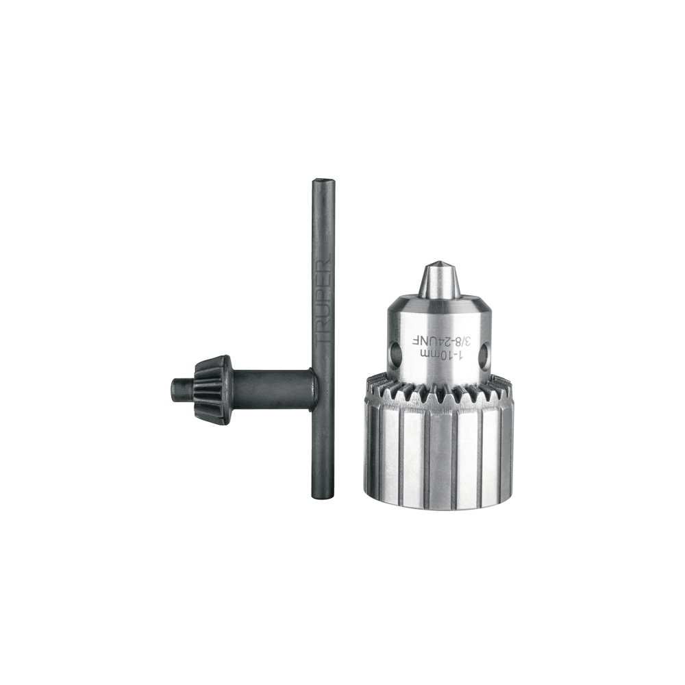 Broquero 3/8' con llave, cuerpo estriado, TRUPER EXPERT BRO-3/8X