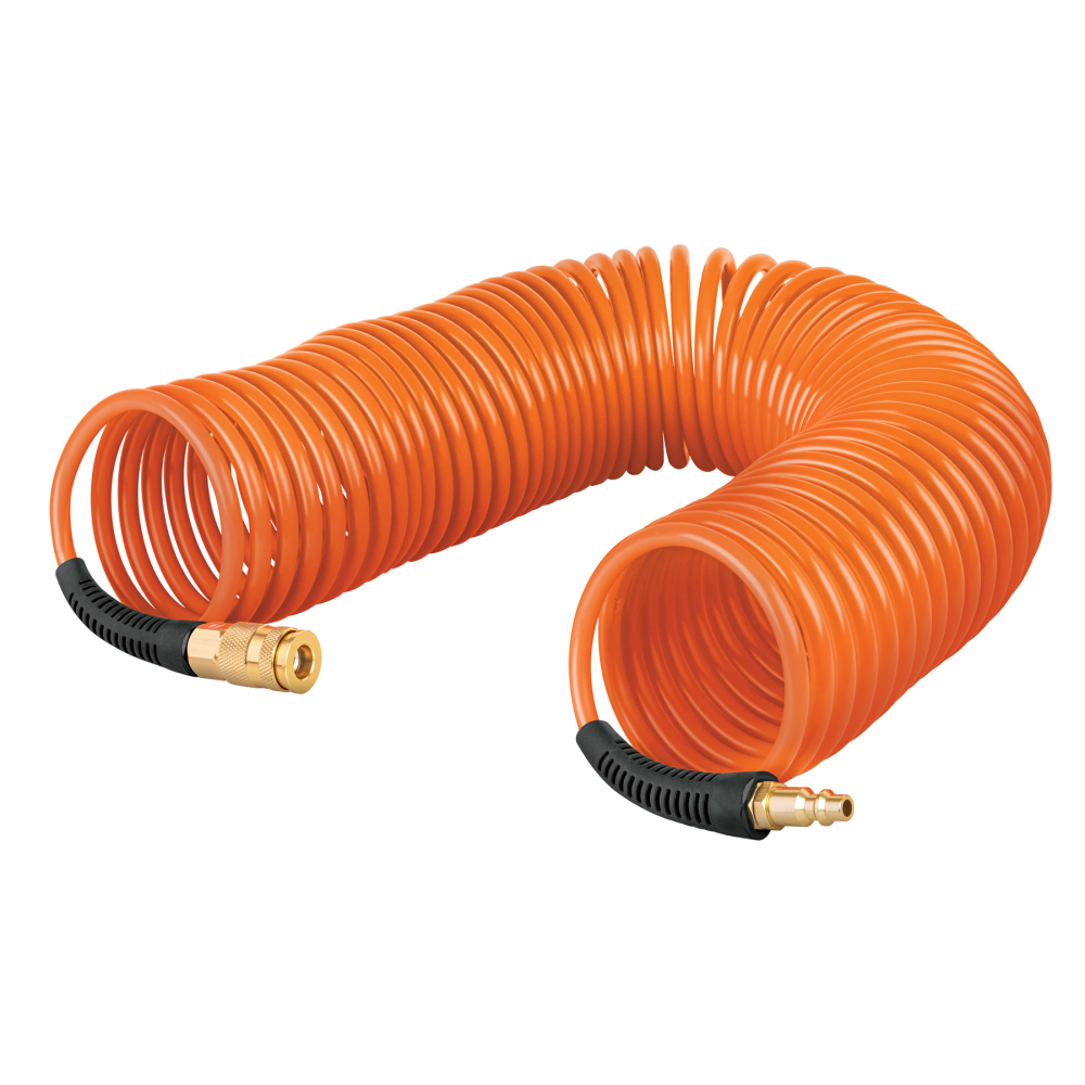 Manguera para compresor, tipo resorte, 7.6 m x 1/4', TRUPER MAN-R-7