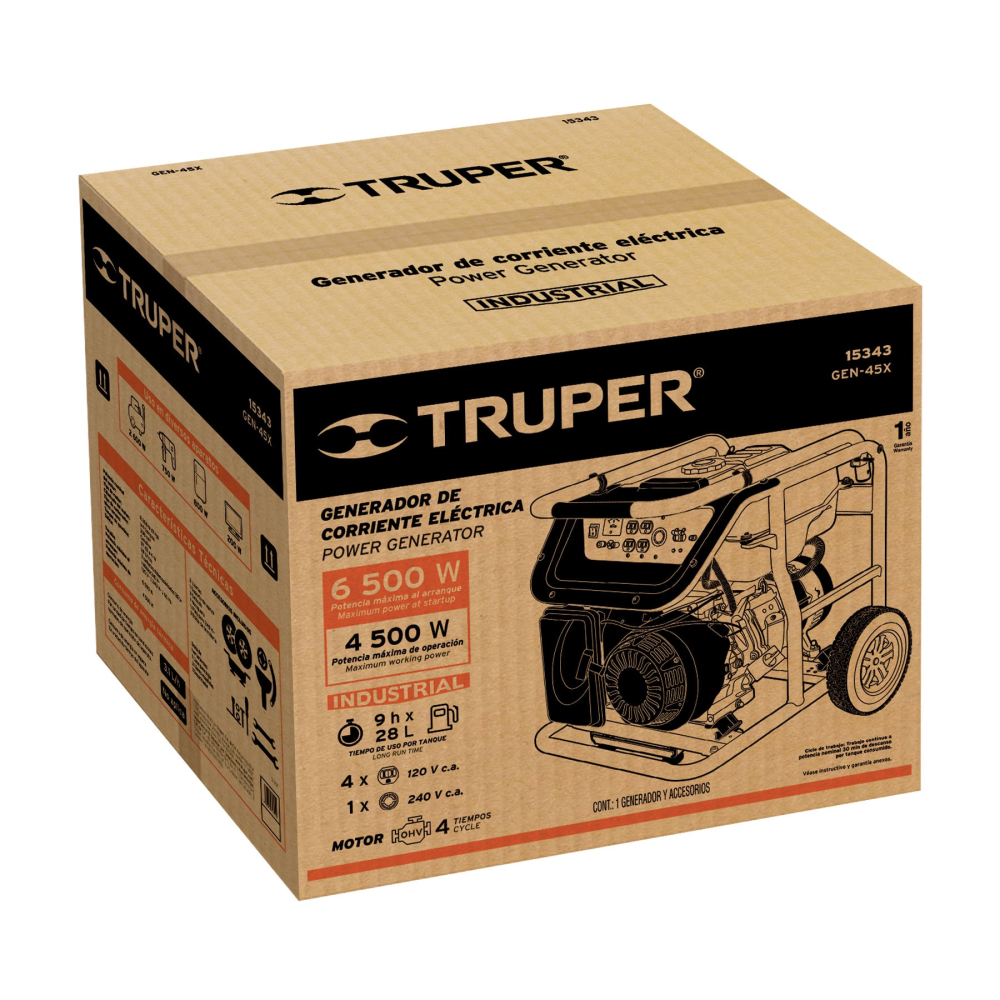 Caja de empaque de repuesto para GEN-45X, TRUPER CJ-GEN-45X
