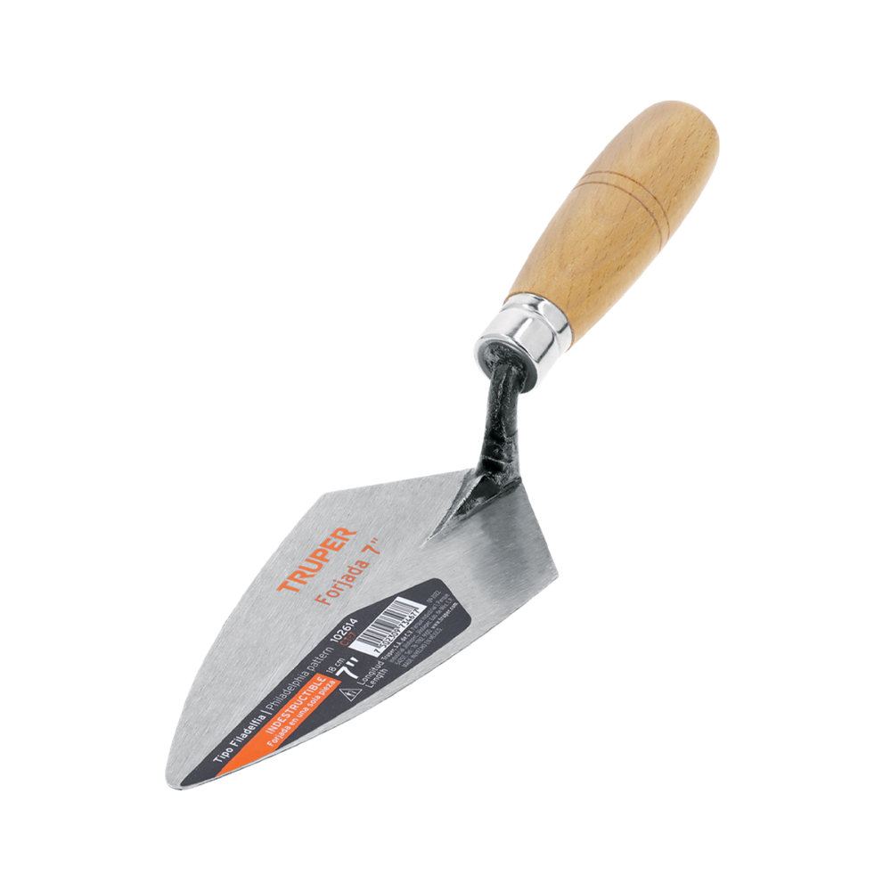 Cuchara para albañil 7' forjada tipo Filadelfia, TRUPER CT-7