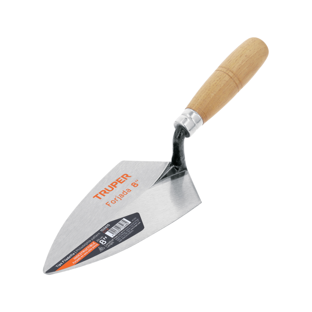 Cuchara para albañil 8' forjada tipo Filadelfia, TRUPER CT-8