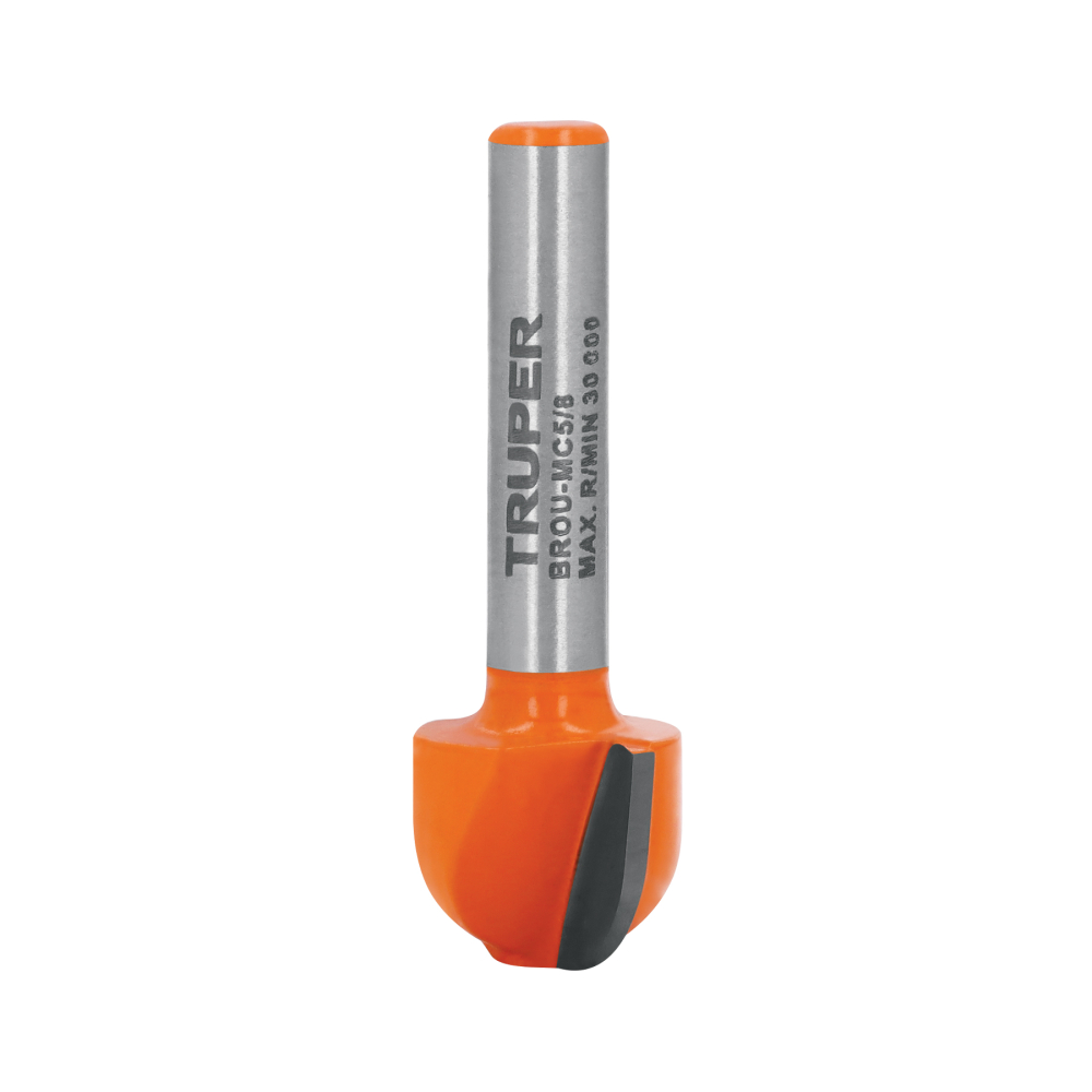 Broca para router, media caña, 5/8', TRUPER BROU-MC5/8