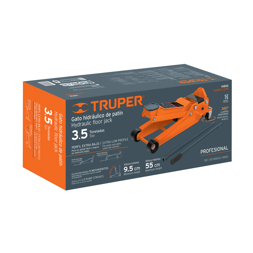 Caja de empaque de repuesto para GAPRO-3.5PB, TRUPER CJ-GAPRO-3.5PB