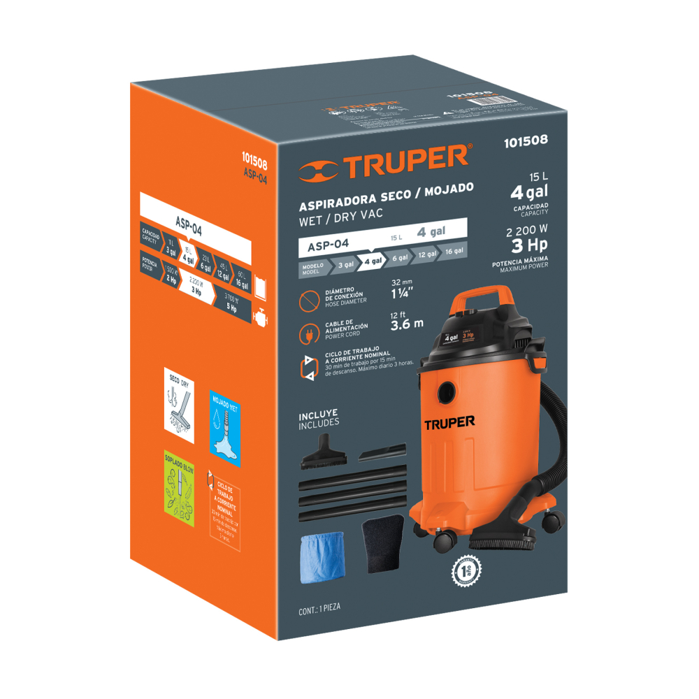 Caja de empaque de repuesto para ASP-04, TRUPER CJ-ASP-04