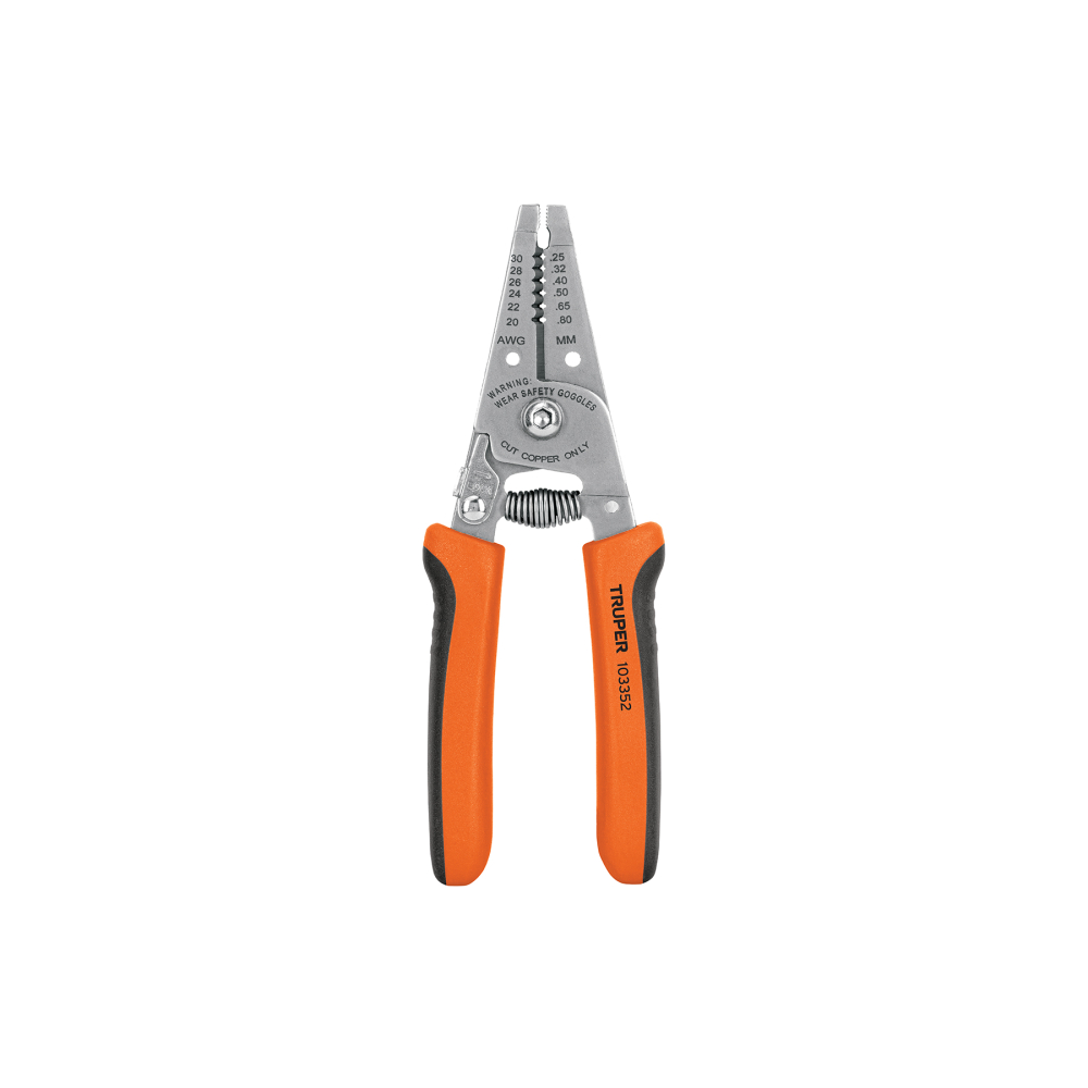 Pinza 6-3/8' pelacables, 30-20 AWG, TRUPER PE-CA-62