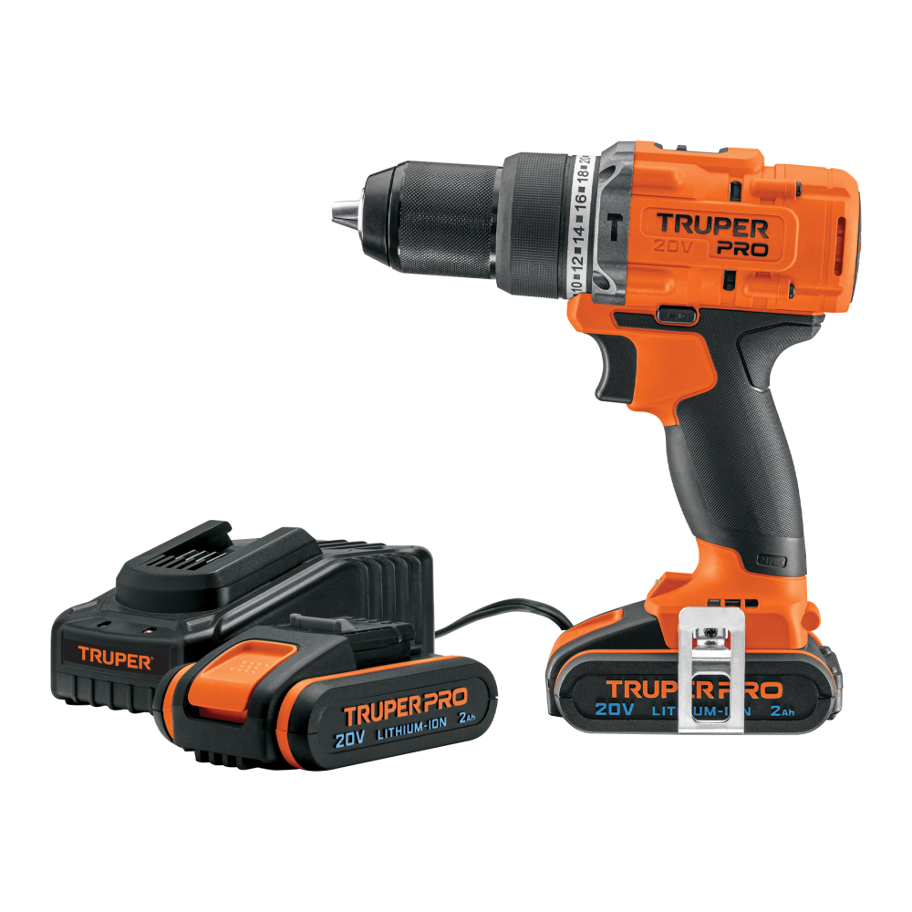 Rotomartillo/destornillador 1/2', 20V, 2 baterías 2Ah, PRO ROTI-20A3