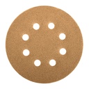 Paquete con 5 discos de lija 5' grano 100, 8 perforaciones DIRO-510