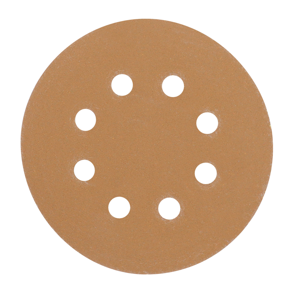 Paquete con 5 discos de lija 5' grano 150, 8 perforaciones DIRO-515