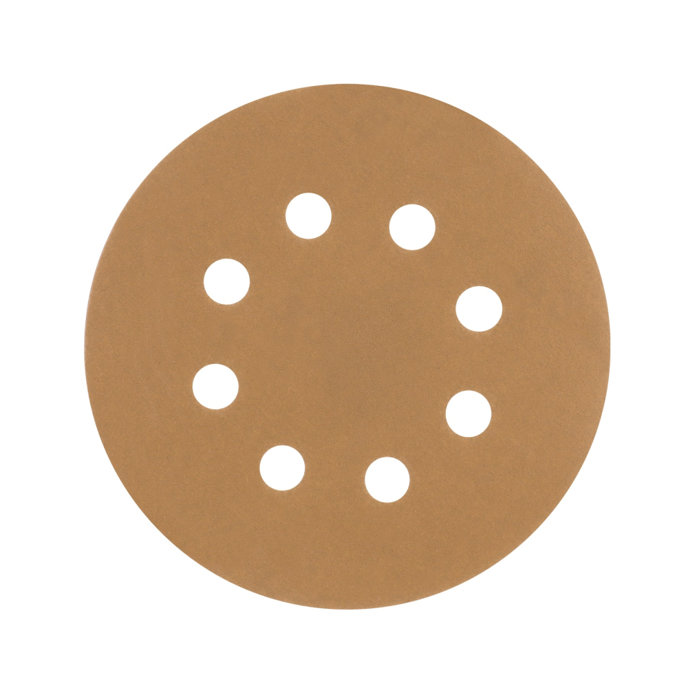 Paquete con 5 discos de lija 5' grano 220, 8 perforaciones DIRO-522