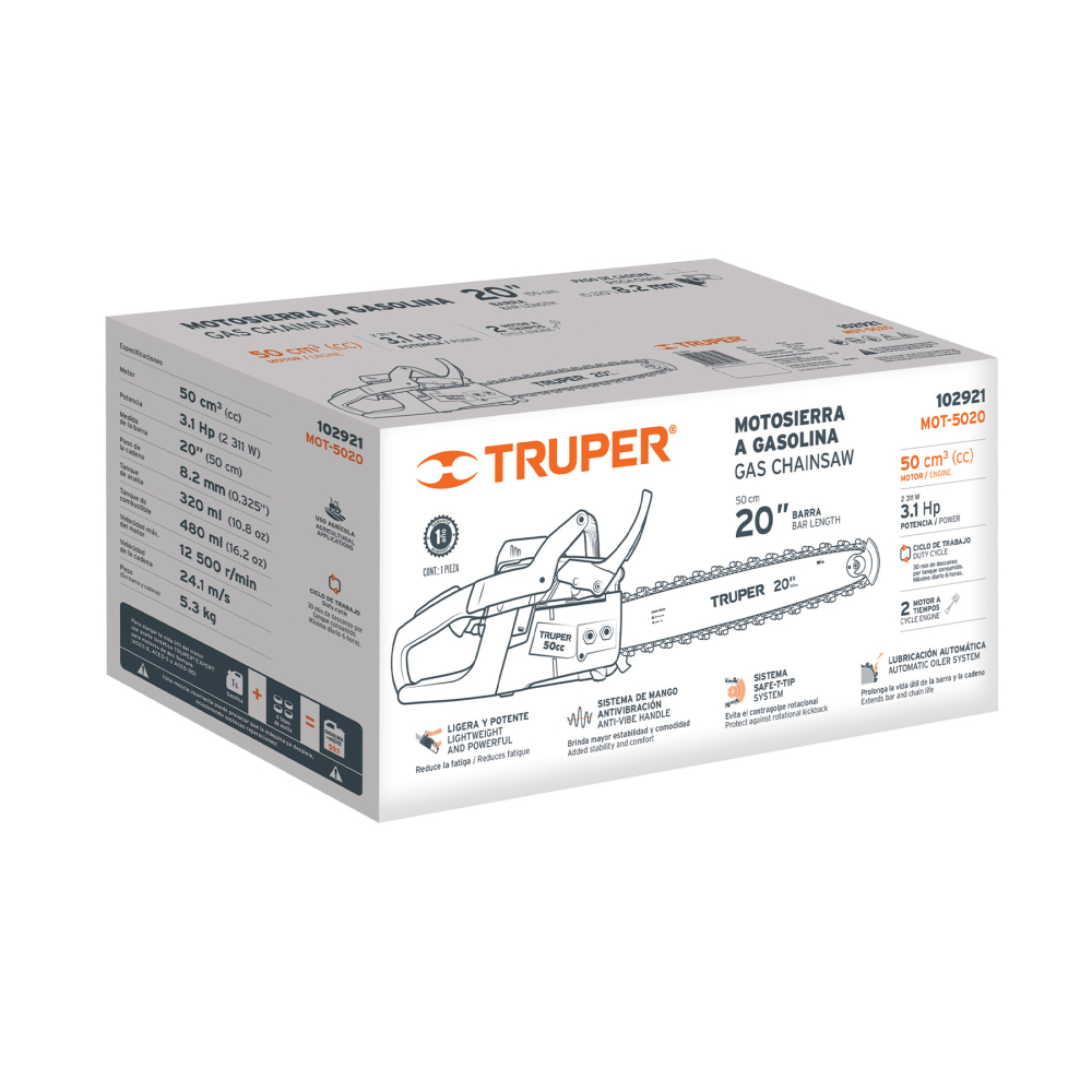 Caja de empaque de repuesto para MOT-5020, TRUPER CJ-MOT-5020