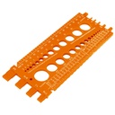 Regleta medidora de tuercas y tornillos, std y mm, TRUPER REGLA-22