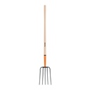 Bieldo para paja, 5 dientes, mango largo 48', TRUPER BPJ-5