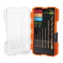 Juego de 7 brocas HSS para metal en estuche, Truper Expert JBAV-7