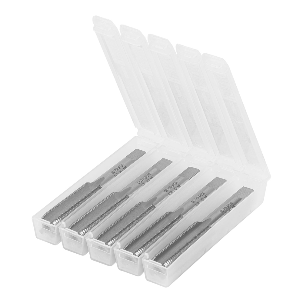 Machuelo semicónico 1/2' x 20 cuerda fina, TRUPER MT-1/2X20