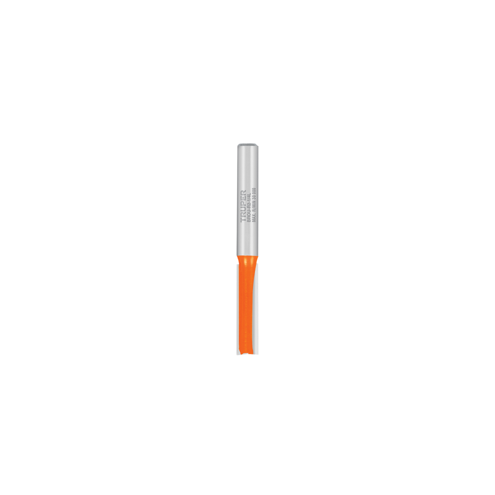 Broca para router, recta 2 filos, 1/4', larga, TRUPER BROU-R2-1/4L