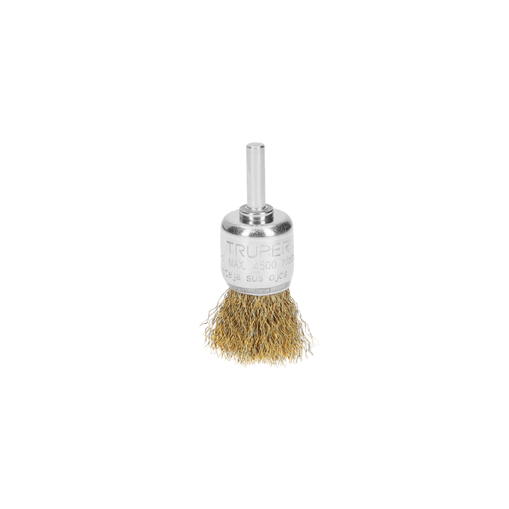 Carda tipo brocha 1' alambre grueso para taladro, TRUPER COM-1
