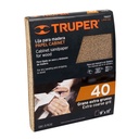 Lija para madera papel cabinet, grano 40, TRUPER LIMA-40