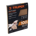 Lija para madera papel cabinet, grano 100, TRUPER LIMA-100