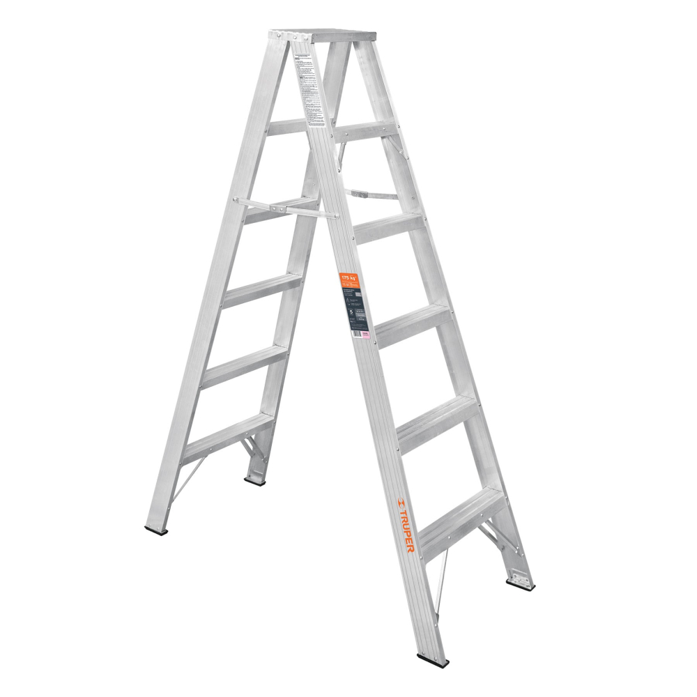 Escalera de tijera doble, tipo ll, 5 peldaños, TRUPER ESTD-25