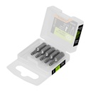 Estuche con 5 puntas torx T20 con seguro largo 1', Expert PUDE-6120