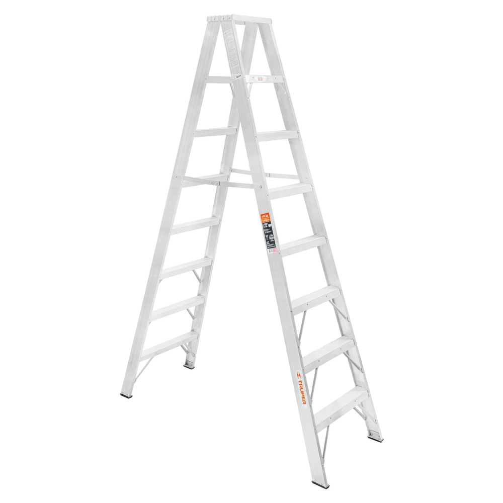 Escalera de tijera doble, tipo ll, 7 escalones, Truper ESTD-27