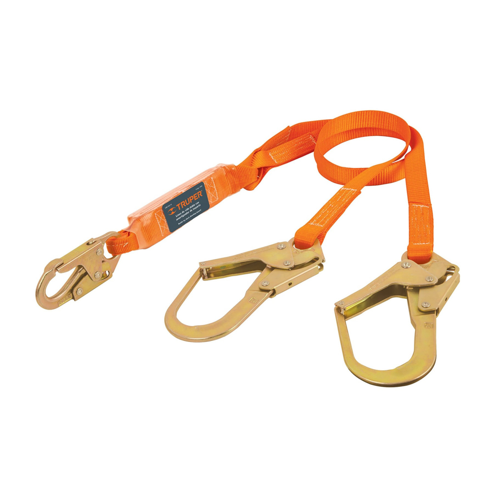 Línea vida absorbedor impacto doble brazo gancho grande,ANSI CAB-5432-18-A