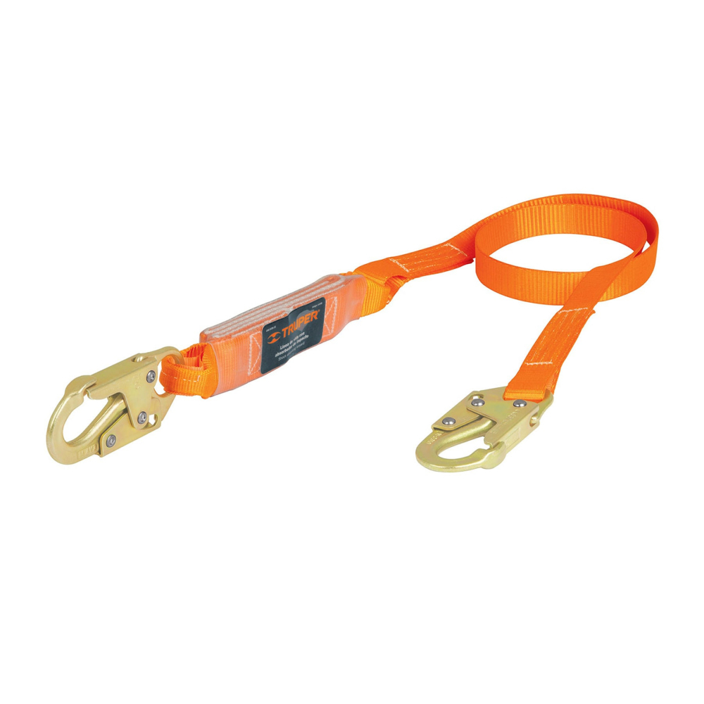 Línea de vida 1.8m cinta poliéster, absorbedor impacto, ANSI CAB-5430-18-A