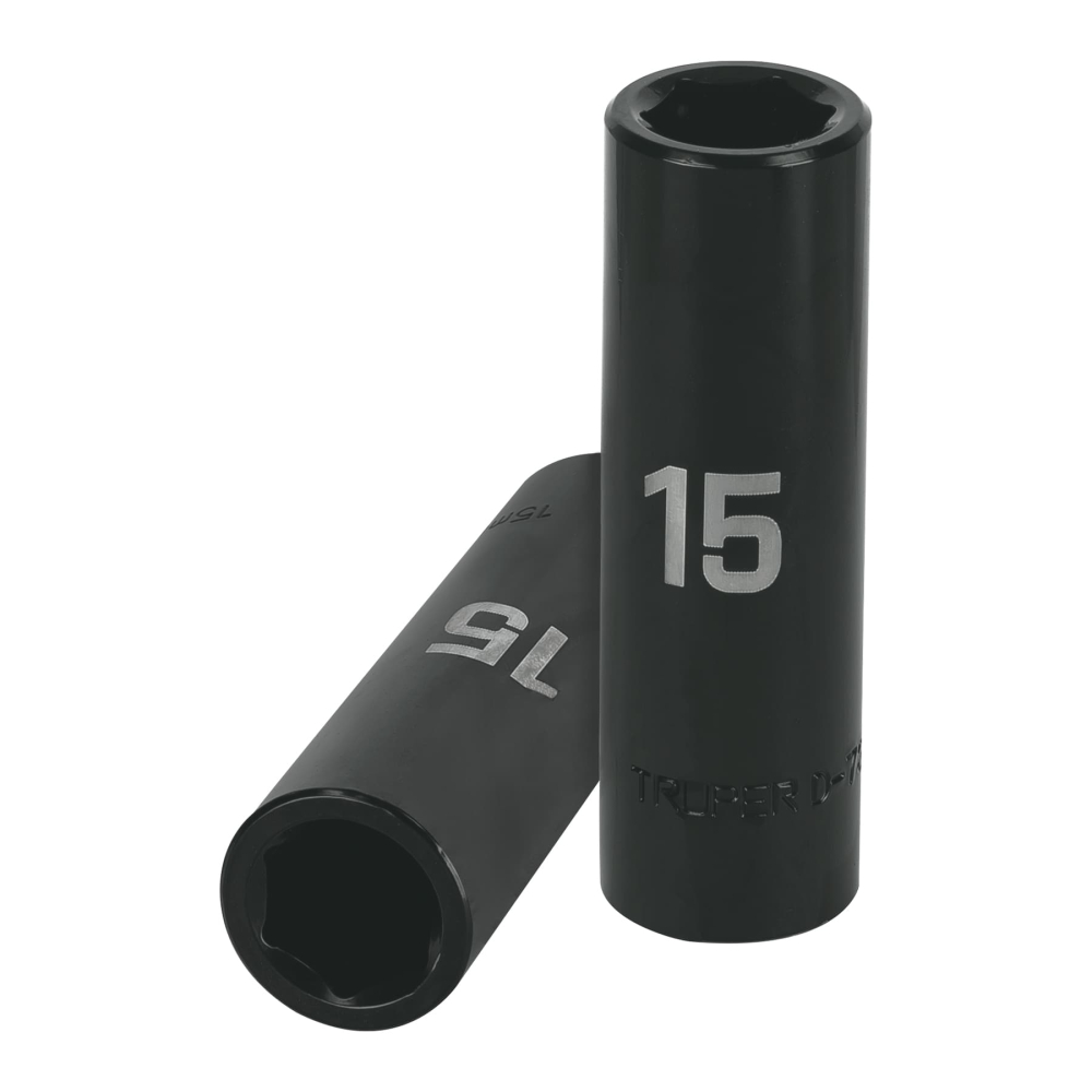 Dado largo cuadro 1/2' de impacto 6 puntas de 15 mm, TRUPER D-7315-ML