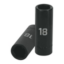 Dado largo cuadro 1/2' de impacto 6 puntas de 18 mm, TRUPER D-7318-ML