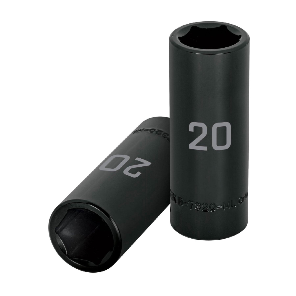 Dado largo cuadro 1/2' de impacto 6 puntas de 20 mm, TRUPER D-7320-ML