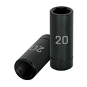 Dado largo cuadro 1/2' de impacto 6 puntas de 20 mm, TRUPER D-7320-ML