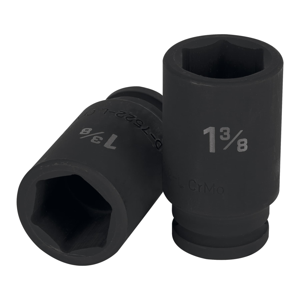 Dado largo de impacto de 1-3/8', 6 puntas, cuadro 3/4' D-7522-L