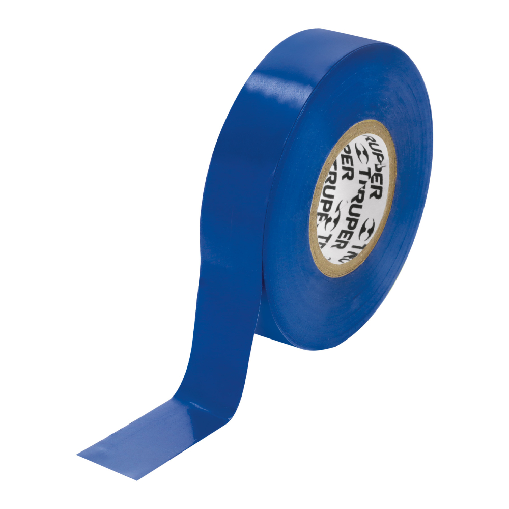 Cinta de aislar de 18 m x 19 mm, azul, TRUPER M-33Z