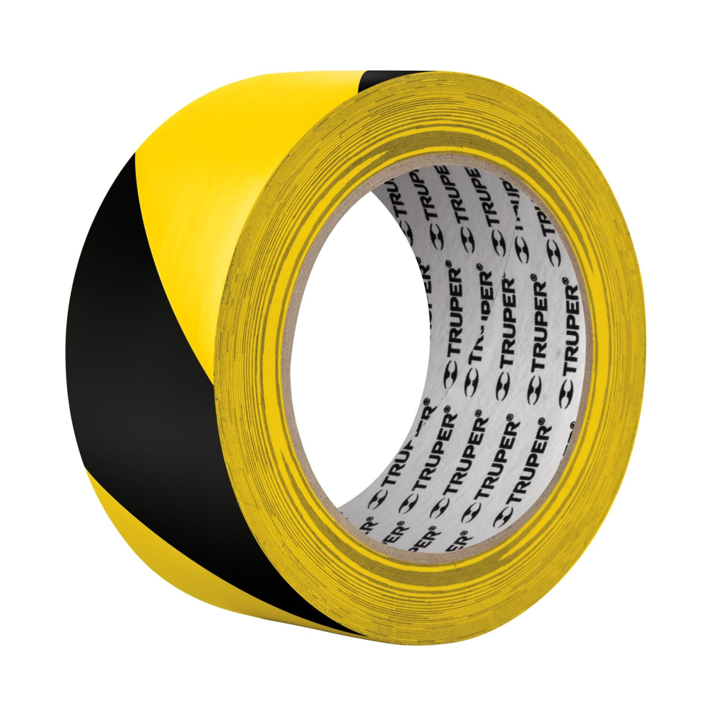 Rollo de 33 m de cinta delimitadora amarilla / negro, Truper CIPRE-33A