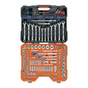 Juego 199 herramientas 1/4', 3/8' y 1/2' std y mm p/mecánico JD-199MP