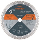 Disco de diamante de 9' x 3 mm, rin turbo, TRUPER DID-290