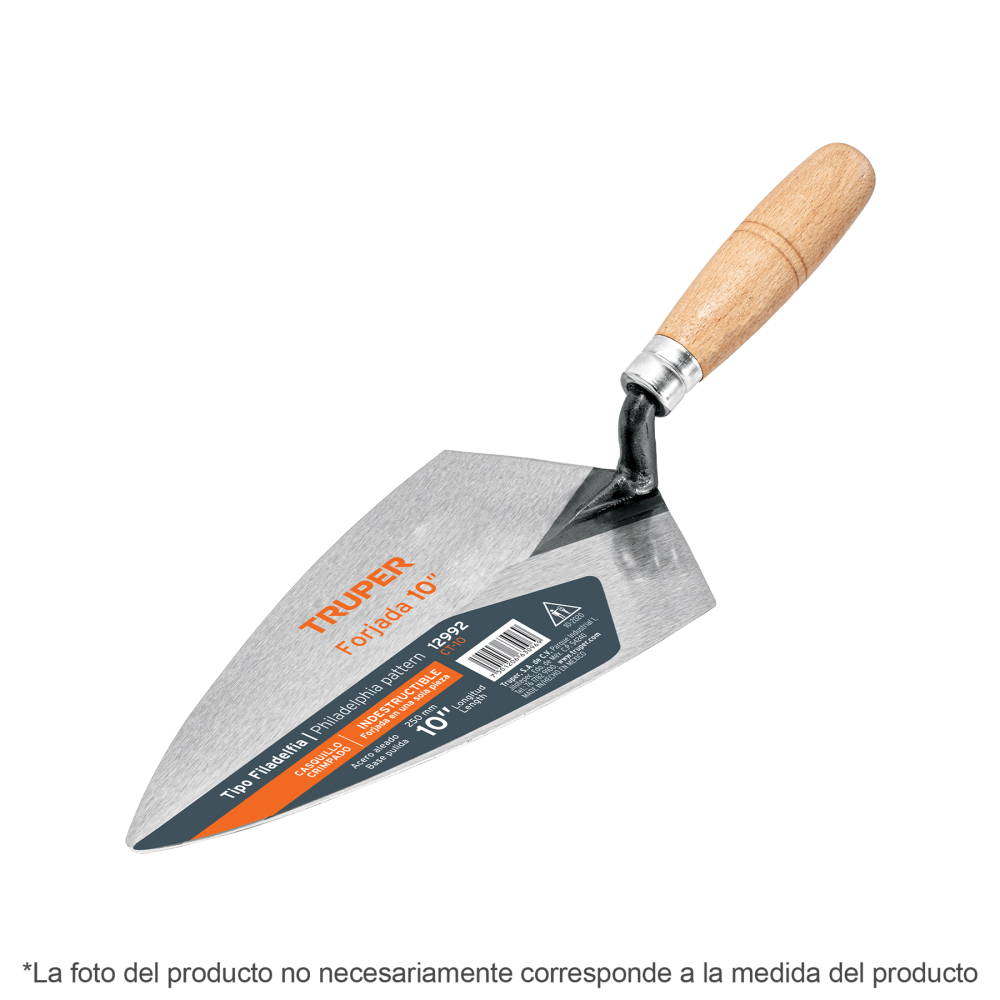 Cuchara para albañil 6' forjada tipo Filadelfia, TRUPER CT-6
