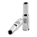 Dado largo de 1/4', 6 puntas, cuadro 1/4', TRUPER D-1408-L