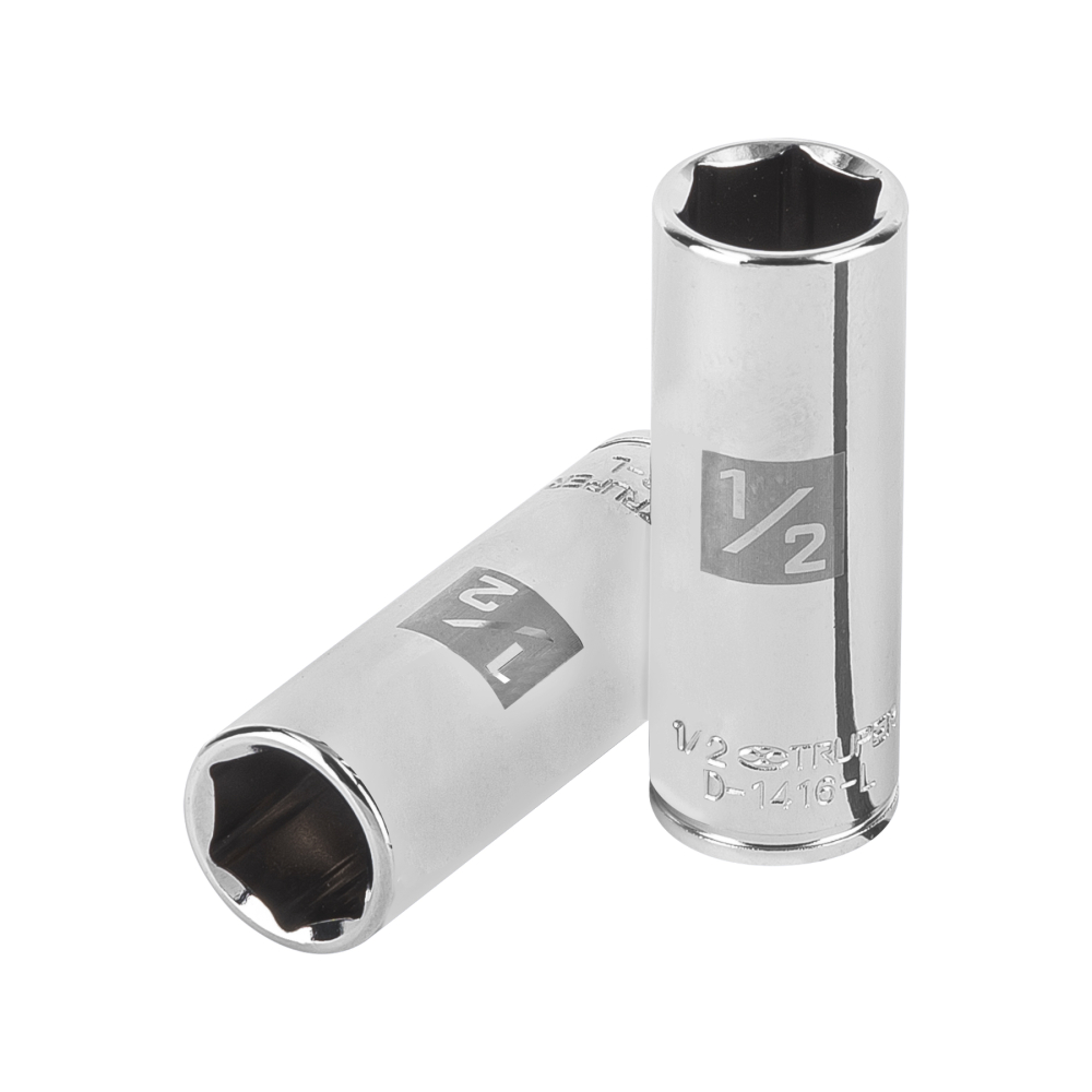 Dado largo de 1/2', 6 puntas, cuadro 1/4', TRUPER D-1416-L