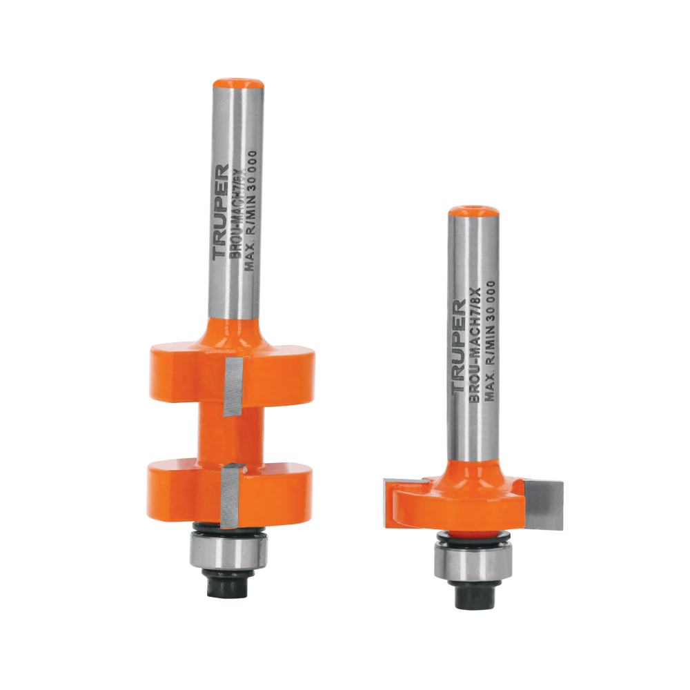 Juego de machimbrador, 7/8', con balero, Truper BROU-MACH7/8X