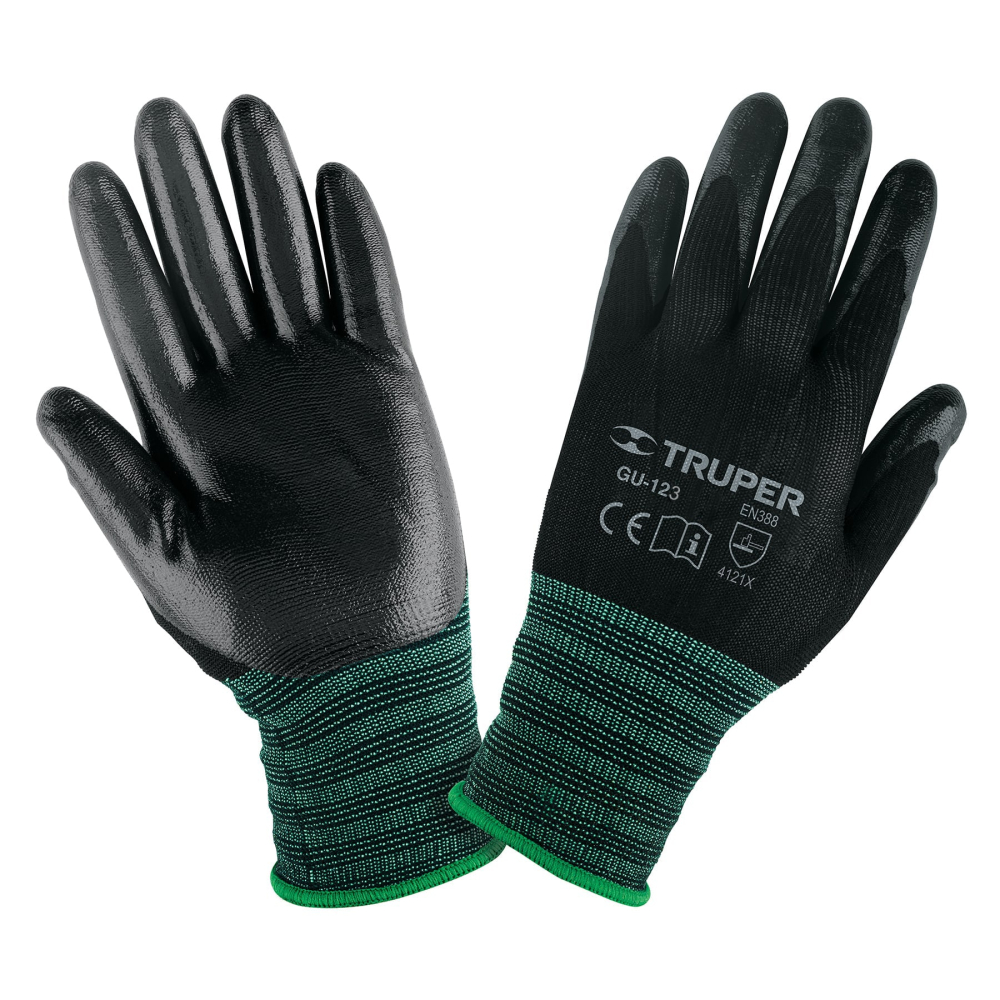 Guantes de nylon recubiertos de nitrilo, G, TRUPER GU-123