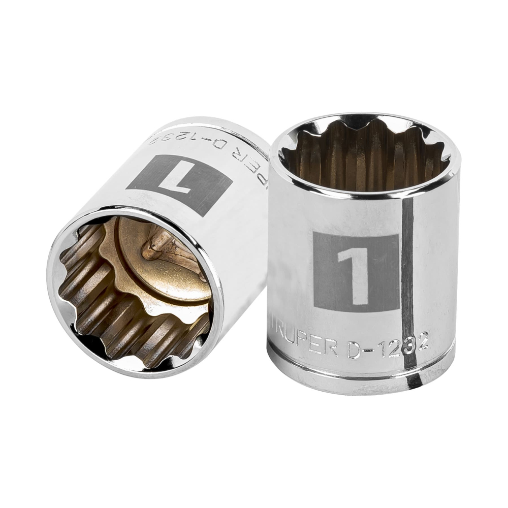 Dado de 1', 12 puntas, cuadro 1/2', Truper D-1232