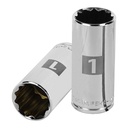 Dado largo de 1', 12 puntas, cuadro 1/2', TRUPER D-1232-EL