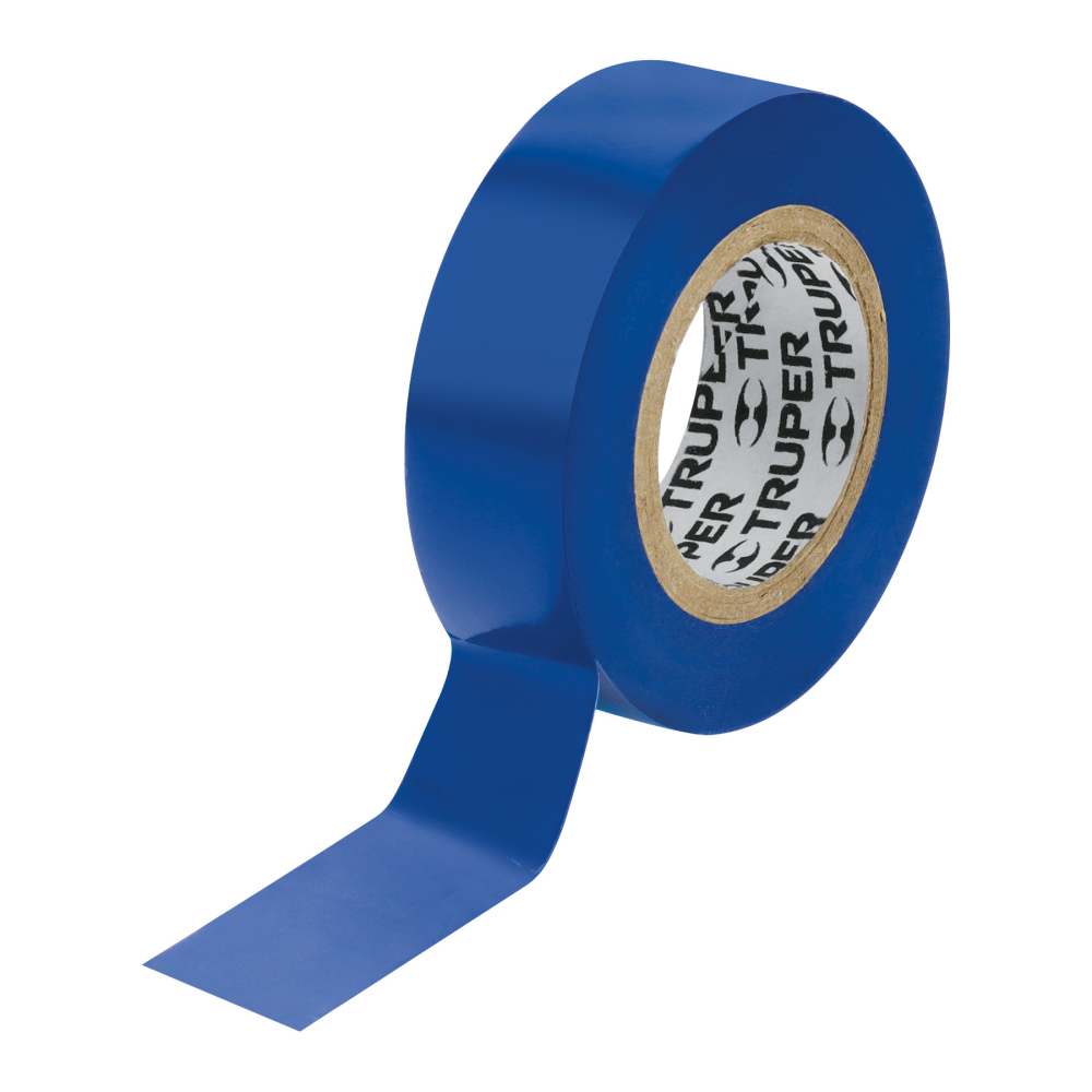 Cinta de aislar de 9 m x 19 mm, azul, TRUPER M-22Z
