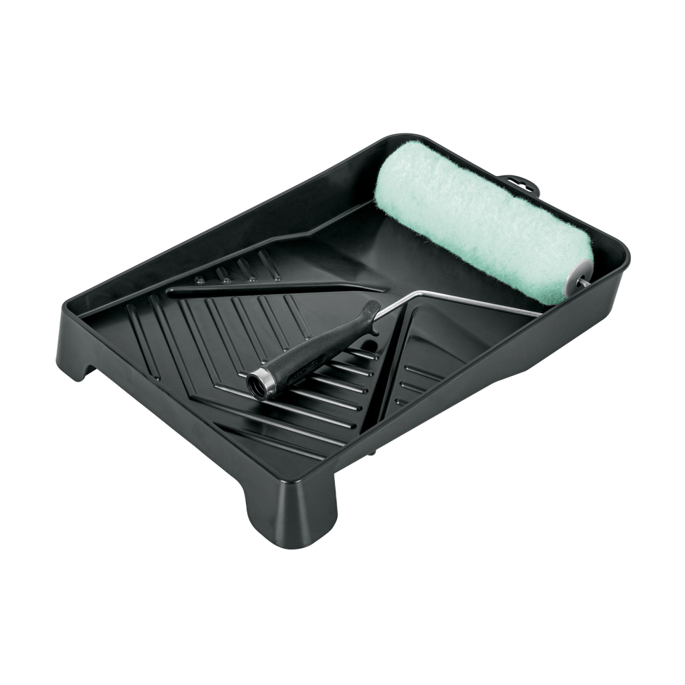 Kit de rodillo para pintar, 9' (maneral, charola y felpa) KIT-ROPI-915