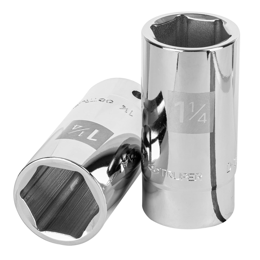 Dado largo de 1-1/4', 6 puntas, cuadro 3/4', TRUPER D-3440-HL